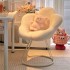 Internet celebrity makeup chair, rotatable nail salon chair, backrest, dressing table chair, cream style chair, women's bedroom petal chair
