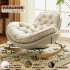 Cream style single chair lazy sofa home living room balcony retro floral fabric leisure chair snail rocking chair sofa Cream style single chair lazy sofa home living room balcony retro floral fabric leisure chair snail rocking chair sofa