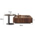Italian minimalist North American black walnut solid wood coffee table square storage Nordic furniture modern minimalist small house coffee table