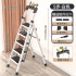 Ladder, home folding ladder, thickened zigzag ladder, retractable multifunctional engineering ladder, alloy indoor portable