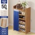Free installation home shoe rack, sturdy multi-layer dust-proof storage rack at the door, foldable finished product storage bamboo shoe cabinet