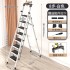 Ladder, home folding ladder, thickened zigzag ladder, retractable multifunctional engineering ladder, alloy indoor portable