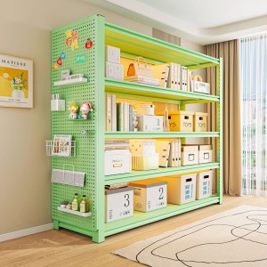 Storage rack, multi-layer floor standing household bookshelf storage rack, balcony miscellaneous sorting display rack, can be equipped with perforated panels