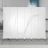 Screen partition office folding mobile simple modern home living room hotel pure white ribbon wheel folding screen