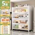 Kitchen shelves, floor standing multi-layer storage cabinets, microwave ovens, household multifunctional cabinets with doors, dust-proof storage cabinets