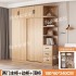 Sliding door wardrobe, family bedroom, economical all solid wood rental room, suitable for children, small apartment, storage, large wardrobe