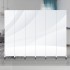 Screen partition office folding mobile simple modern home living room hotel pure white ribbon wheel folding screen