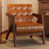 Nordic solid wood Richard living room single sofa chair retro balcony coffee shop antique style designer lazy homestay