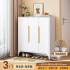 Household steel shoe cabinet storage cabinet, entrance entrance shoe rack, modern and simple large capacity indoor and outdoor storage cabinet with door