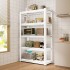 Three arrow white kitchen storage rack, floor to ceiling multi-layer storage rack, microwave oven, balcony storage rack, household shelf Three arrow white kitchen storage rack, floor to ceiling multi-layer storage rack, microwave oven, balcony storage rack, household shelf