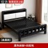 Iron bed 1.8m double bed for home use 1.5m single bed, thickened and reinforced iron frame bed, rental house bed, tatami mat