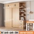 Sliding door wardrobe, family bedroom, economical all solid wood rental room, suitable for children, small apartment, storage, large wardrobe