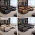 Italian electric function sofa, minimalist small living room, first floor cowhide, first-class space cabin, straight lined leather sofa