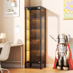 Handmade cabinet glass display cabinet pain cabinet with lock and door bookshelf dustproof transparent model storage cabinet toy storage rack