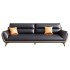 New office sofa, modern and simple, business reception for three people, office leather reception, CEO coffee table set