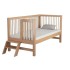 Beech wood children's bed with spliced large bed and guardrail, single boy, widened baby bed, small bed with solid wood splicing