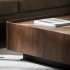 Italian minimalist North American black walnut solid wood coffee table square storage Nordic furniture modern minimalist small house coffee table