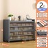 Steel shoe cabinet dust-proof entrance cabinet for household use, newly popular large capacity iron art flip up door, multi-layer shoe rack