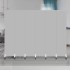 Screen partition office folding mobile simple modern home living room hotel pure white ribbon wheel folding screen