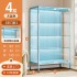 Handmade cabinet glass display cabinet pain cabinet with lock and door bookshelf dustproof transparent model storage cabinet toy storage rack