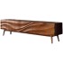 Nordic solid wood TV cabinet designer, wave shaped wooden TV cabinet, wabi sabi style, small-sized household living room floor cabinet