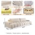 Minimalist Milk Oil Style Small House Living Room Fabric Sofa Modern Minimalist Household Single and Double Person Light Luxury Sofa Furniture