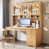 Solid wood desk, computer desk, bookshelf, bookshelf integrated combination, children's study desk, chair, bedroom, student writing desk, home use Solid wood desk, computer desk, bookshelf, bookshelf integrated combination, children's study desk, chair, bedroom, student writing desk, home use