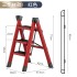 Ladder, home folding ladder, thickened zigzag ladder, retractable multifunctional engineering ladder, alloy indoor portable