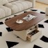 Middle ancient style coffee table, living room, household, movable rock board, minimalist lifting small apartment, multifunctional side table, tea table