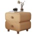 Cream Wind Bedhead Cabinet New Home Bedroom Leather Bedside Cabinet Simple Modern Installation Free Small Storage Cabinet