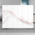 Screen partition office folding mobile simple modern home living room hotel pure white ribbon wheel folding screen