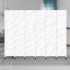 Screen partition office folding mobile simple modern home living room hotel pure white ribbon wheel folding screen