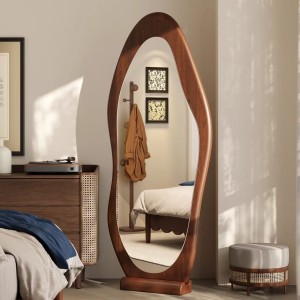 Medieval interior high-end dressing mirror, non deformable shaped mango mirror, high-definition explosion-proof silver mirror, cloakroom full-length mirror