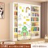 Home with whiteboard bookshelf, balcony, living room, study room, integrated wall mounted, multi-layer floor to ceiling shelf, simple dust-proof bookshelf