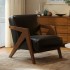 Nordic solid wood Richard living room single sofa chair retro balcony coffee shop antique style designer lazy homestay