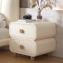 Cream Wind Bedhead Cabinet New Home Bedroom Leather Bedside Cabinet Simple Modern Installation Free Small Storage Cabinet
