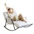 Swinging chair, enlarged and widened, adjustable adult balcony, home technology fabric, adjustable for sitting and lying, rocking lounge chair, thickened Swinging chair, enlarged and widened, adjustable adult balcony, home technology fabric, adjustable for sitting and lying, rocking lounge chair, thickened