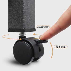 Hulukong shelf storage rack with wheels, universal rotation, adjustable storage rack with brake, single shot, not shipped