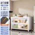 Household steel kitchen storage cabinet, floor to ceiling multi-layer shelf, microwave oven, cabinet with door, dustproof storage cabinet