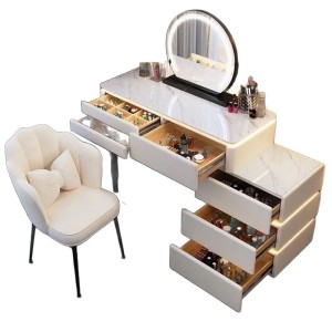 New solid wood dressing table for master bedroom, high-end dressing table, simple modern small bedroom, dressing table