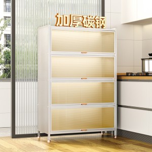Kitchen shelf, floor to ceiling multi-layer dust-proof storage cabinet, household multifunctional bowl cabinet, dining cabinet, storage cabinet