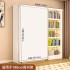 Home with whiteboard bookshelf, balcony, living room, study room, integrated wall mounted, multi-layer floor to ceiling shelf, simple dust-proof bookshelf