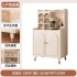 Solid wood dining cabinet, household kitchen storage cabinet, simple and modern living room, visible storage cabinet, wall mounted cabinet, integrated cabinet