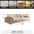 Cream style fabric sofa, living room, small unit, simple modern, light luxury, technology fabric, straight row household cloud sofa