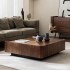 Italian minimalist North American black walnut solid wood coffee table square storage Nordic furniture modern minimalist small house coffee table