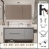 Oak bathroom cabinet door panel, bathroom hand washing and washbasin combination, washbasin ceramic integrated