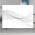Screen partition office folding mobile simple modern home living room hotel pure white ribbon wheel folding screen