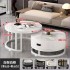 Internet celebrity new rock slab family living room small unit rock slab tea table Nordic light luxury circular tea table tea table combination