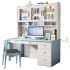 Solid wood desk, computer desk, bookshelf, bookshelf integrated combination, children's study desk, chair, bedroom, student writing desk, home use Solid wood desk, computer desk, bookshelf, bookshelf integrated combination, children's study desk, chair, bedroom, student writing desk, home use