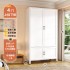 Steel wardrobe, home children's floor standing wardrobe, bedroom clothes and blankets storage cabinet, dust-proof storage cabinet, metal wardrobe Steel wardrobe, home children's floor standing wardrobe, bedroom clothes and blankets storage cabinet, dust-proof storage cabinet, metal wardrobe
